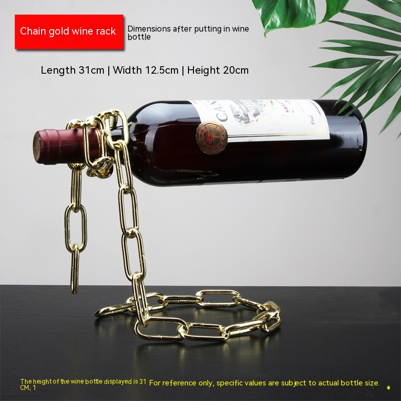 Chain Wine Rack Steel Wire Wine Rack Ornaments